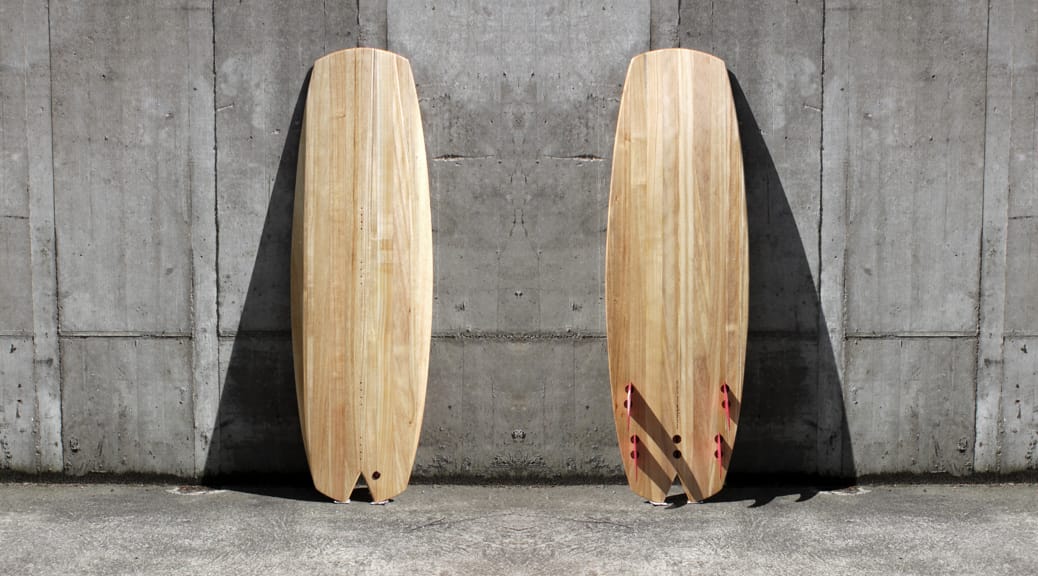 Hybrid-Surfboard in Hollow-Wood-Konstruktion