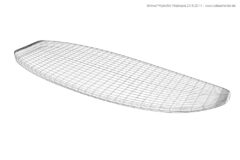 Hydrofoil-Kiteboard - Wireframe-Ansicht in Aku-Shaper