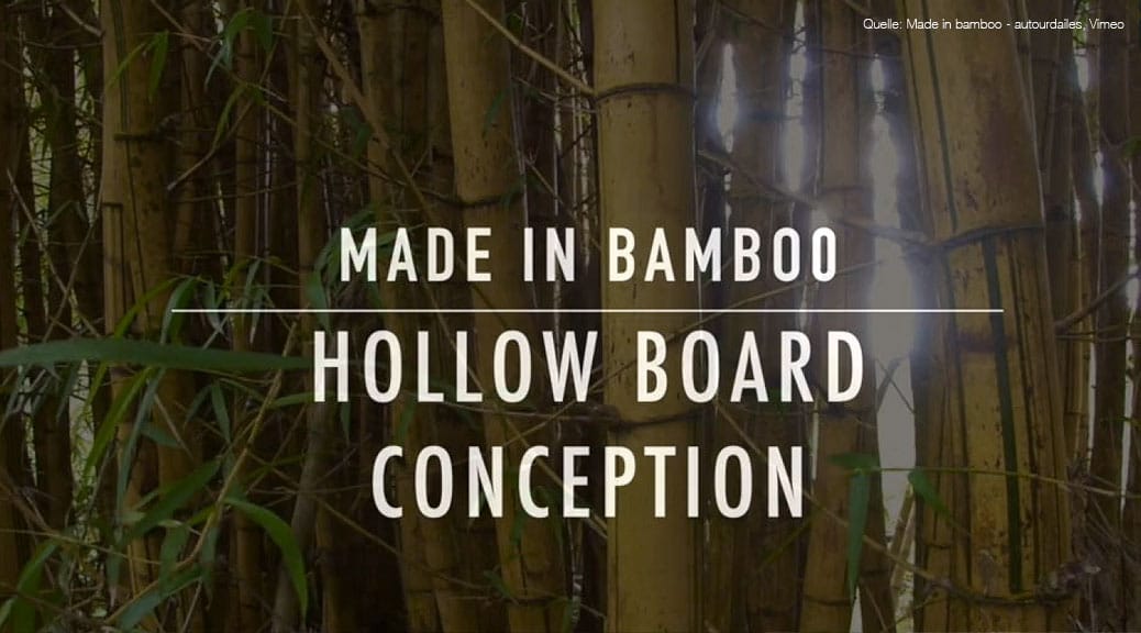 Hollow-Wood-Surfboard aus Bambus