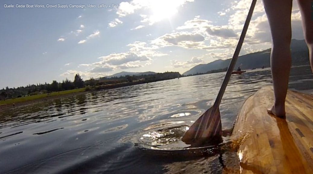 SUP-Paddel aus Holz, Cedar Boat Works Kampagne