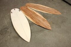 Surfboard-Blank aus Pappelsperrholz