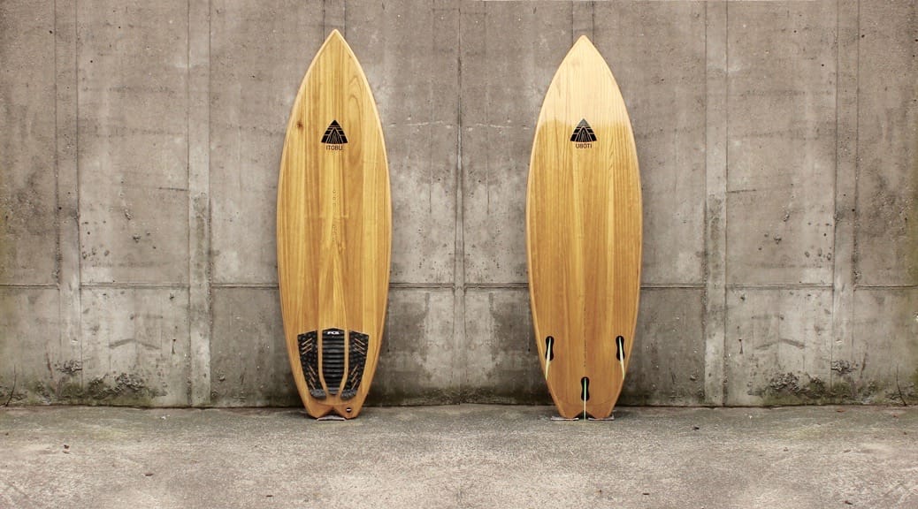 Kite-Surfboard aus Paulownia mit Fishtail