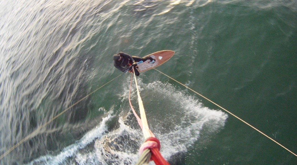 Kitesurfing an Weihnachten in Kiel