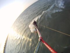 Kitesurfen am 1. Weihnachtsfeiertag in Kiel