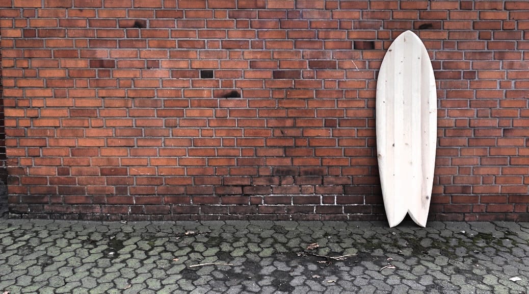 Quadfish Wooden Surfboard