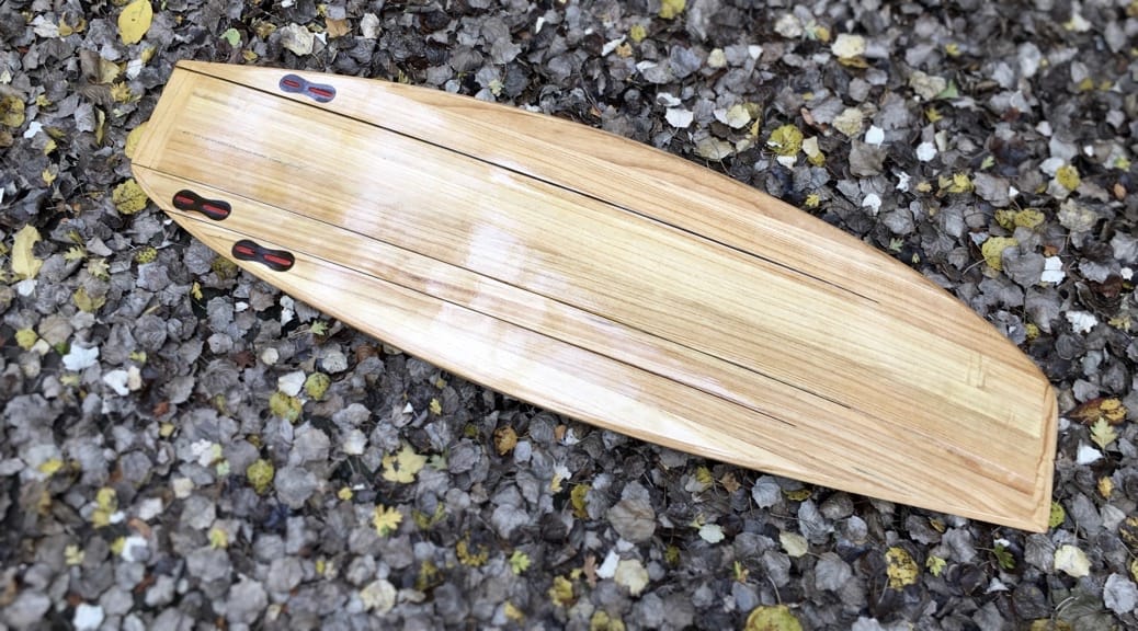 Wooden Asymmetrical Surfboard
