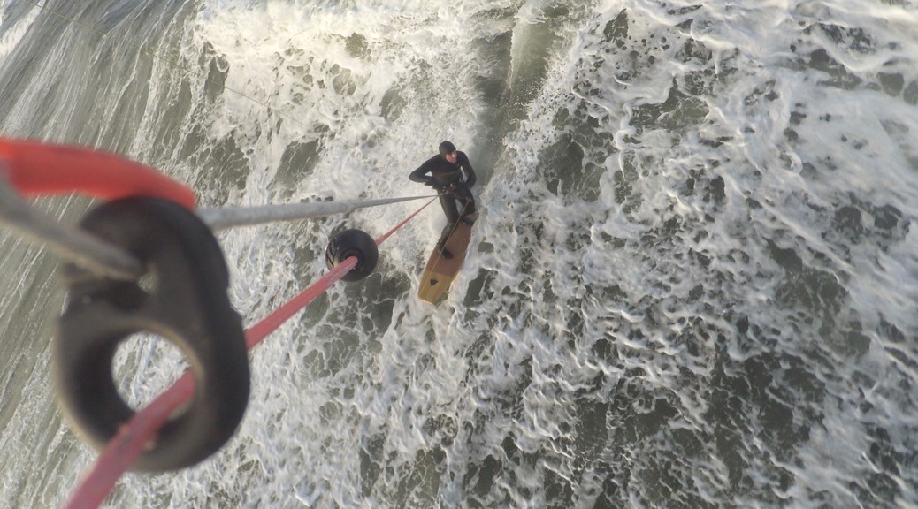 Kitesurfen im Sturmtief Axel