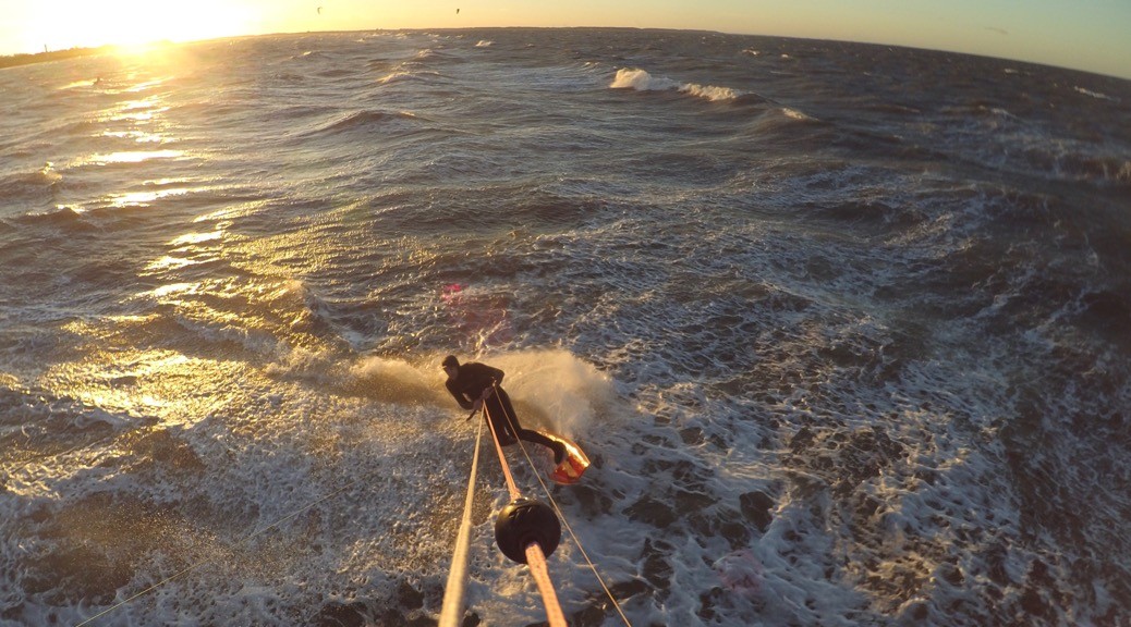 Kitesurfen im Herbststurm Herwart